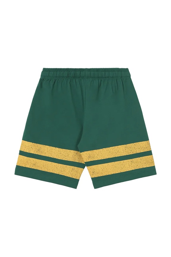 Chlapec Detské bavlnené šortky Tinycottons STRIPES LOGO SHORT SS25.139 zelená
