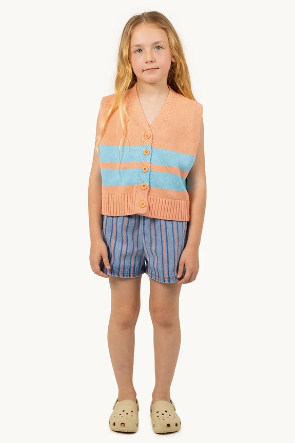 Detské bavlnené šortky Tinycottons STRIPES MULTICOLOR SHORT bavlna modrá SS25.239