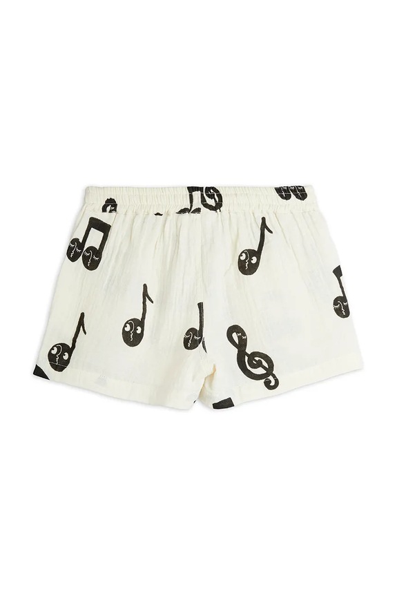 Κοριτσίστικα Παιδικό βαμβακερό σορτς Mini Rodini Note 2523016210 λευκό