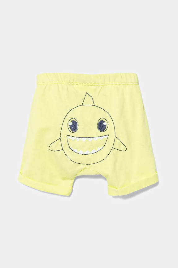 United Colors of Benetton pantaloni scurți din bumbac pentru bebeluși 3MI5A900H.W.Seasonal verde SS25