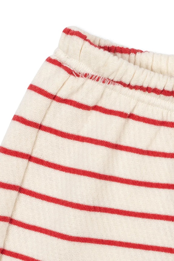 Detské bavlnené šortky Konges Sløjd RHW X KS LARGO SHORTS GOTS červená KS103607