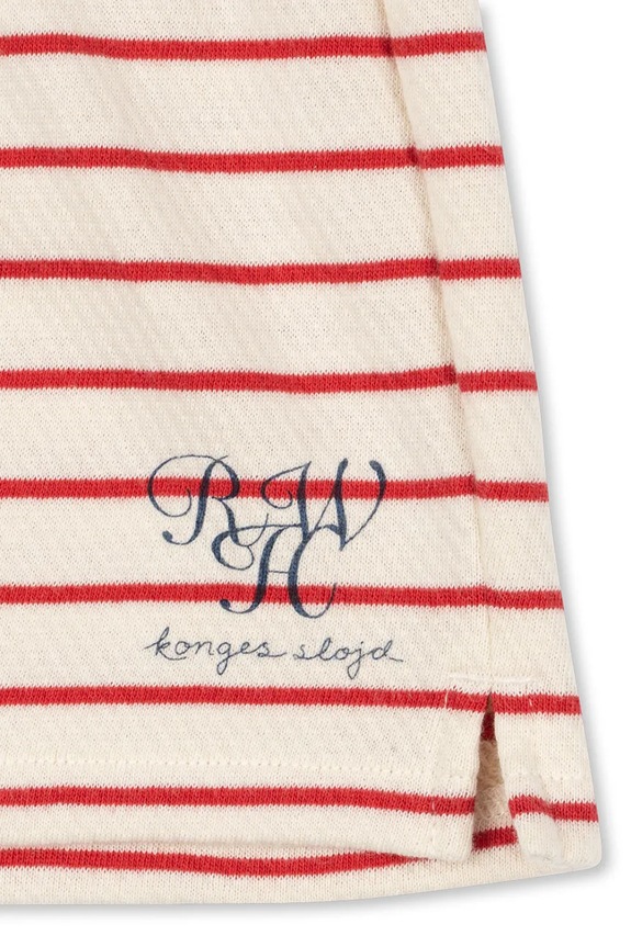 Detské bavlnené šortky Konges Sløjd RHW X KS LARGO SHORTS GOTS KS103607 červená
