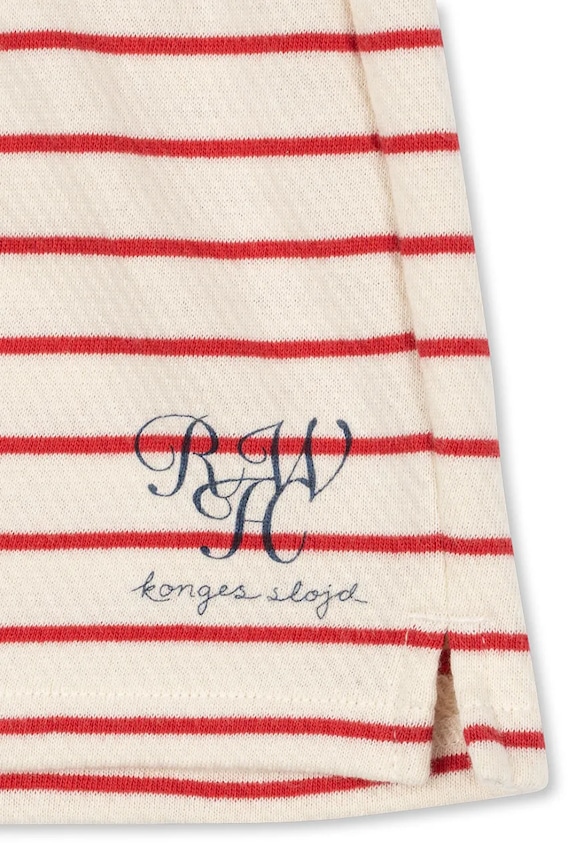 Detské bavlnené šortky Konges Sløjd RHW X KS LARGO SHORTS GOTS KS103607 červená
