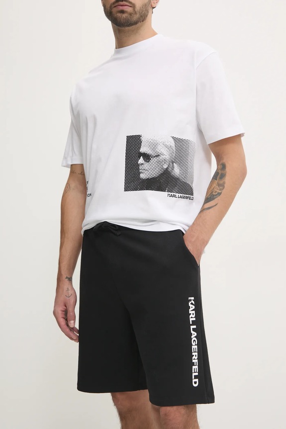 Šortky Karl Lagerfeld pletenina čierna A1M45001