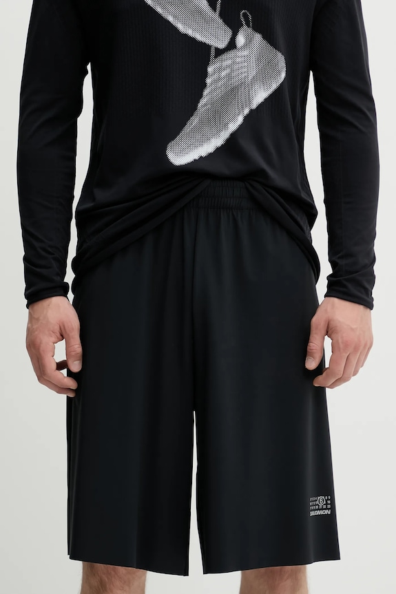 MM6 Maison Margiela pantaloncini tessuto nero SH0MU0017