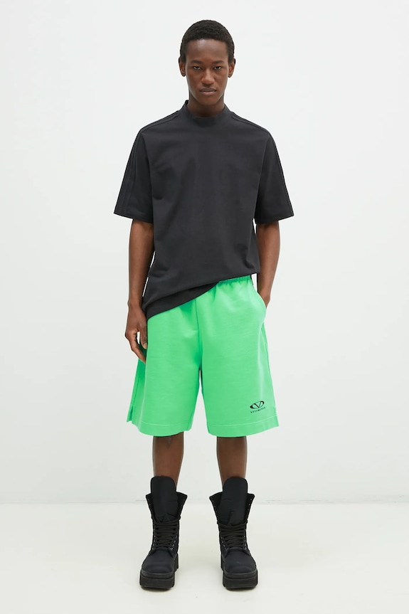 VETEMENTS szorty Oval Logo zielony UA66SS600E