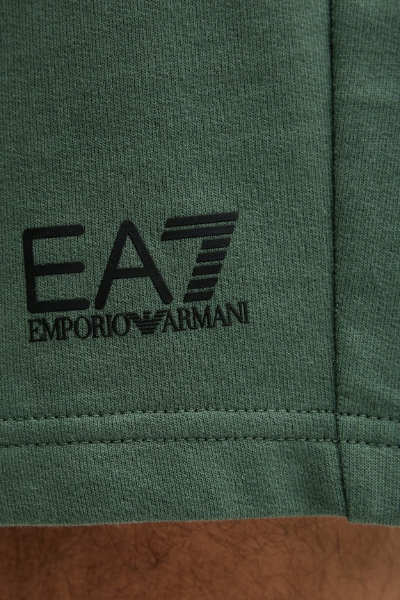EA7 Emporio Armani трикотажні шорти чоловічі бавовняні зелений PJVRZ.8NPS65