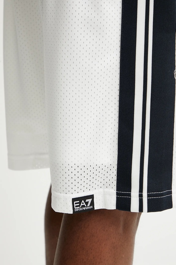 Kratke hlače za vadbo EA7 Emporio Armani bela AF13509.7M000253