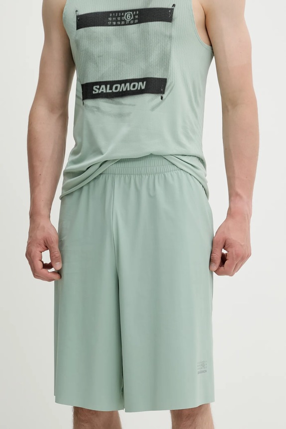 MM6 Maison Margiela pantaloncini tessuto verde SH0MU0017.M35417