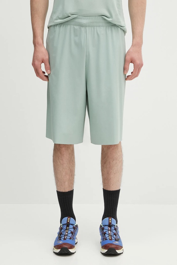 Шорты MM6 Maison Margiela с эластаном зелёный SH0MU0017.M35417