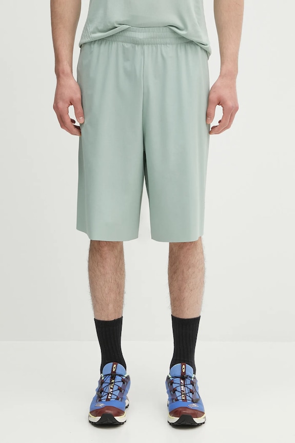 Шорты MM6 Maison Margiela с эластаном зелёный SH0MU0017.M35417