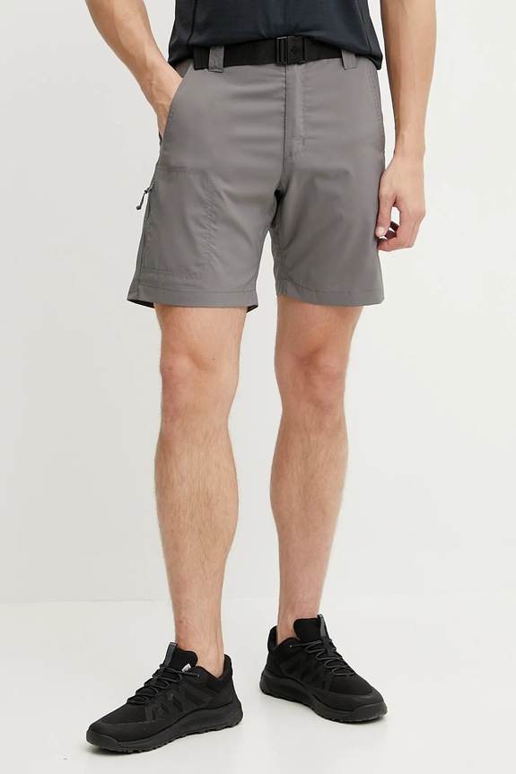 Columbia pantaloncini da esterno Silver Ridge tessuto grigio 2030753