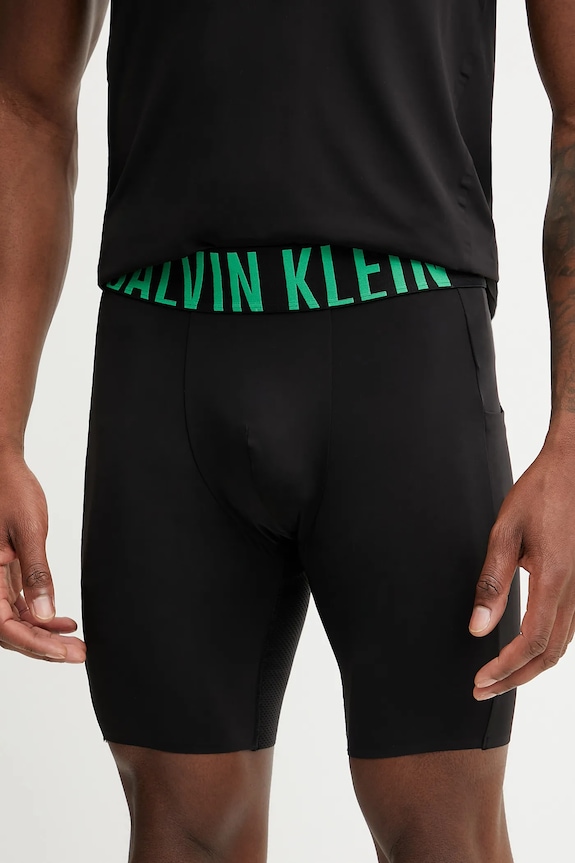 Tréninkové šortky Calvin Klein Performance pletenina černá LVGMS5L700