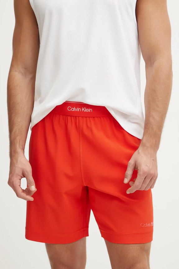 Tréningové šortky Calvin Klein Performance s elastanom oranžová LVGMS5S835