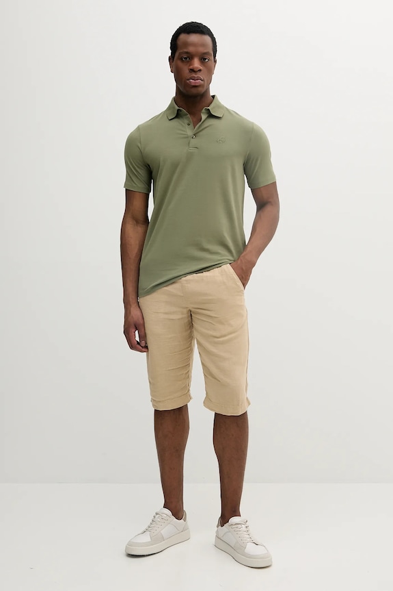 Karl Lagerfeld pantaloni scurți din in 552815.265816 bej SS25