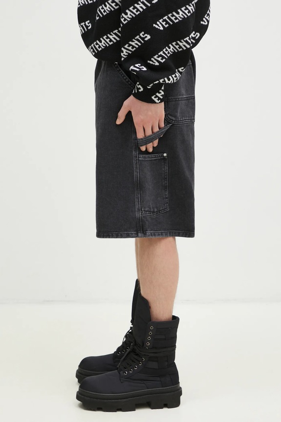 Carhartt WIP denim shorts Rivet Short I034319.8906 black SS25