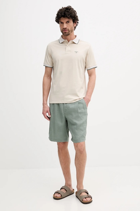 United Colors of Benetton rövidnadrág férfi vászon 4AGHU900Z zöld SS26
