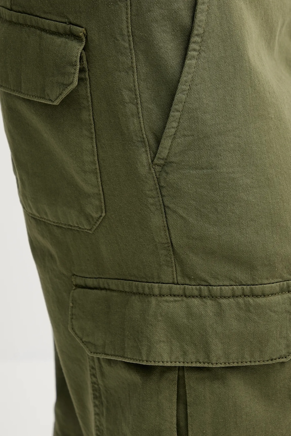 Šortky s příměsí lnu United Colors of Benetton zelená 4V3EU900V