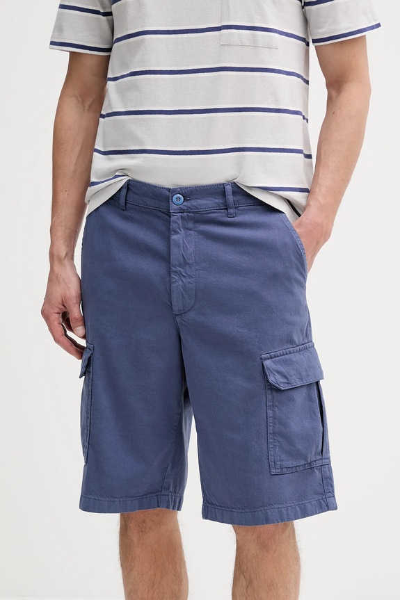 Λινό σορτς United Colors of Benetton ύφασμα μπλε 4V3EU900V