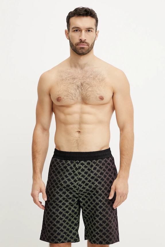 Karl Lagerfeld pantaloni scurți de lounge panza negru 552689.265708
