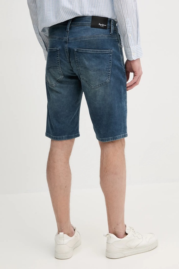 Odzież Pepe Jeans szorty jeansowe SLIM GYMDIGO SHORT TRACK PM801075UI5 niebieski