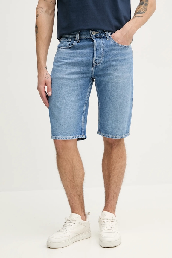 Джинсові шорти Pepe Jeans RELAXED SHORT CALLEN бавовна блакитний PM801079ND1
