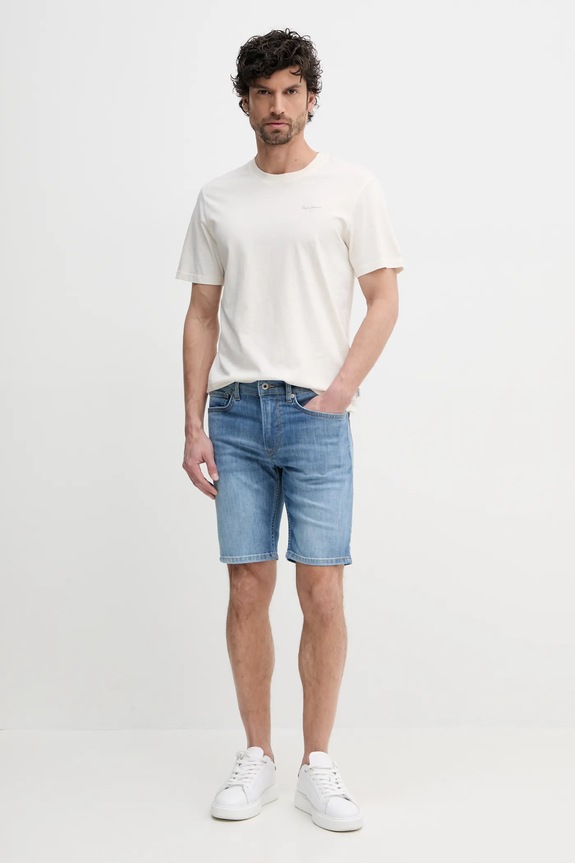 Džínové šortky Pepe Jeans SLIM SHORT HATCH PM801080IC0 modrá SS25