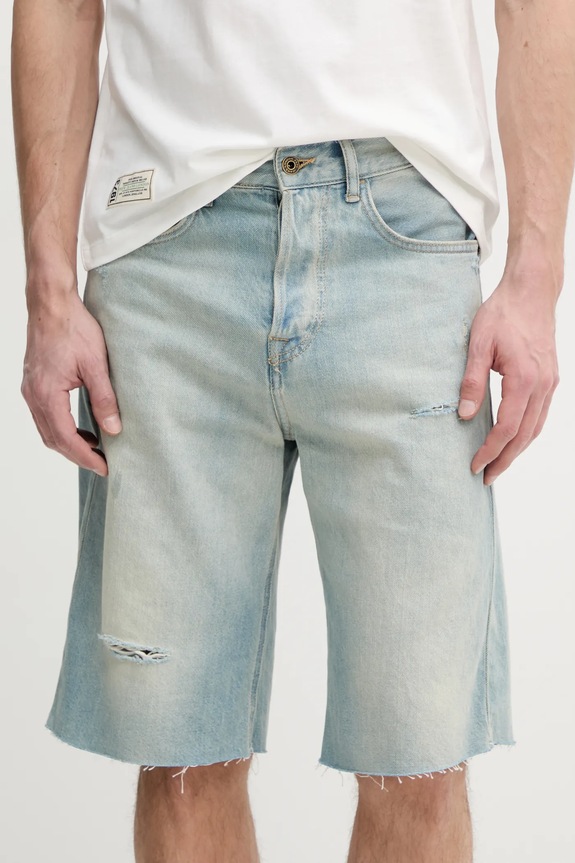Βαμβακερό τζιν σορτς Pepe Jeans BERMUDA SHORT TINT βαμβάκι μπλε PM801171