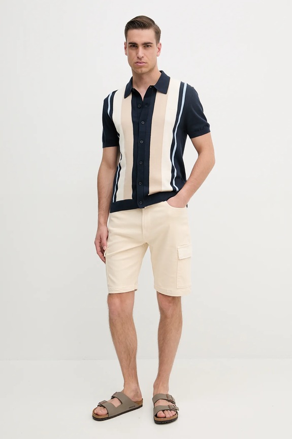 Šortky Pepe Jeans GYMDIGO FIVE POCKETS CARGO SHORT PM801177 béžová SS25