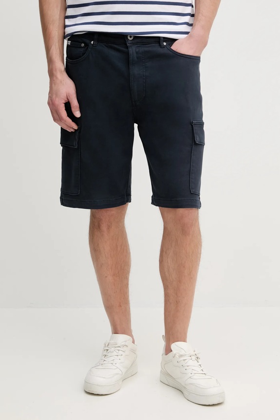 Pepe Jeans rövidnadrág GYMDIGO FIVE POCKETS CARGO SHORT sima sötétkék PM801177