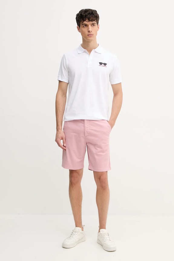 Pepe Jeans pantaloni scurți REGULAR CHINO SHORT PM801181 roz SS25