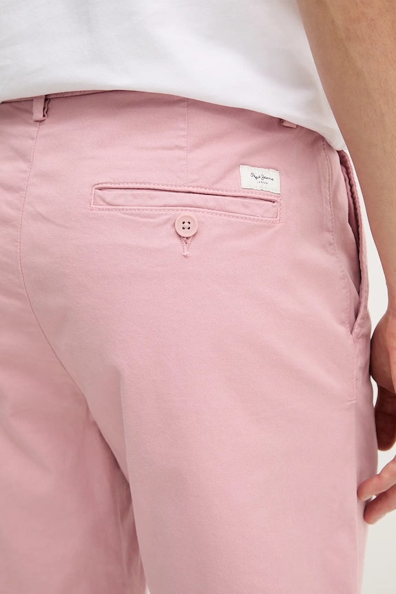 Pepe Jeans pantaloni scurți REGULAR CHINO SHORT roz PM801181