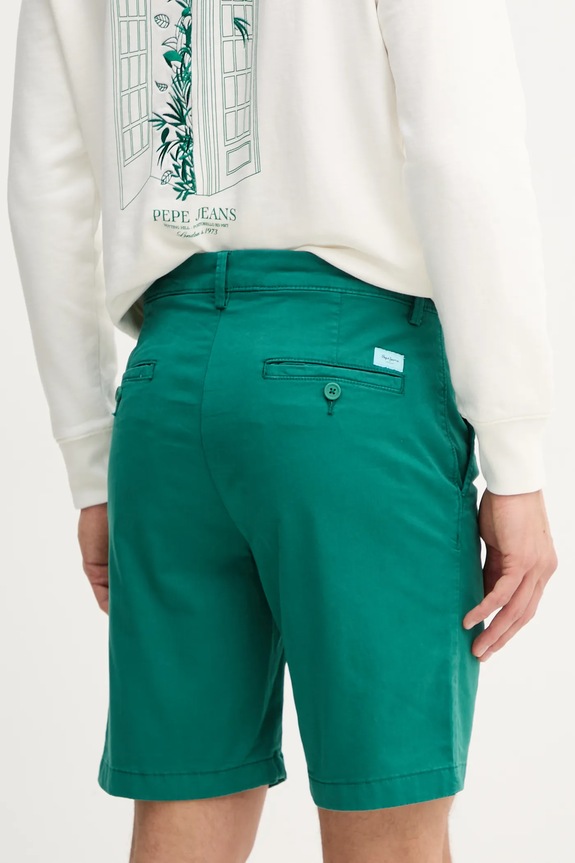 Ruházat Pepe Jeans rövidnadrág REGULAR CHINO SHORT PM801181 zöld