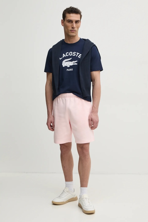 Бавовняні шорти Lacoste GH0990 рожевий SS25