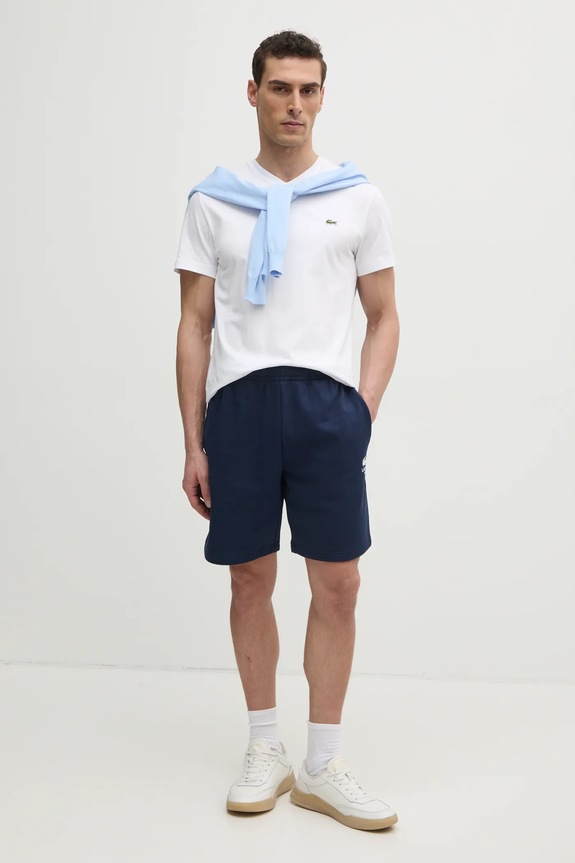Lacoste szorty bawełniane GH0990 granatowy SS25