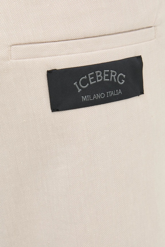 Šortky s prímesou ľanu Iceberg béžová D080.0140