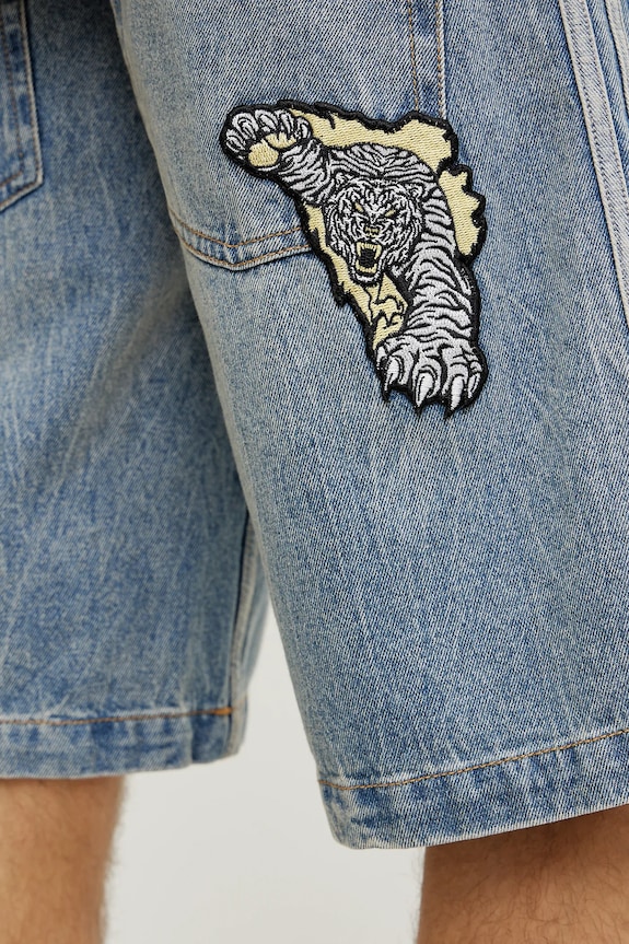 adidas Originals pantaloncini di jeans DENIM SHORTS JY6290 blu
