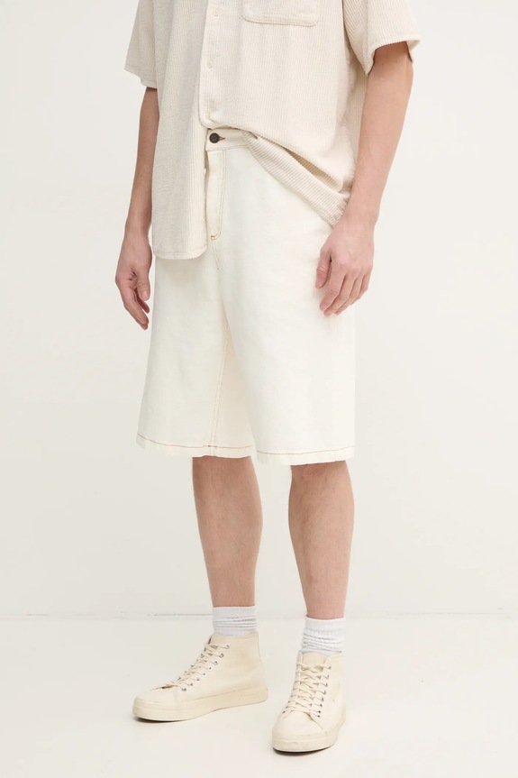 American Vintage pantaloni scurti din bumbac bej MJOZ09AE25