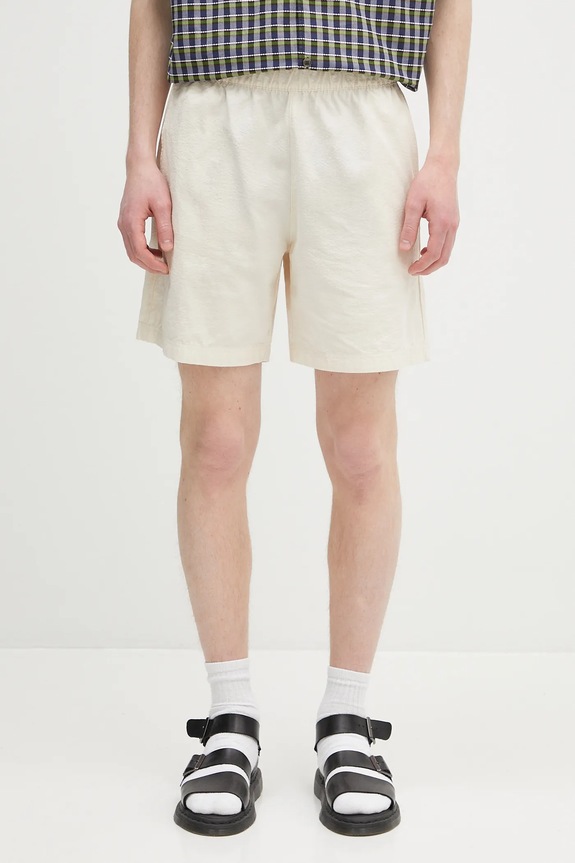 Памучен къс панталон adidas Originals Essential памук бежов JD2461