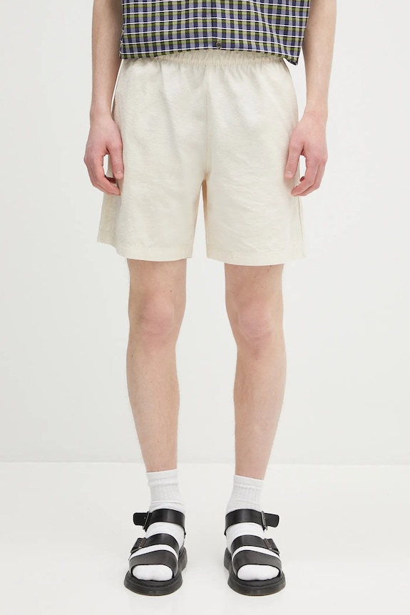 Памучен къс панталон adidas Originals Essential памук бежов JD2461