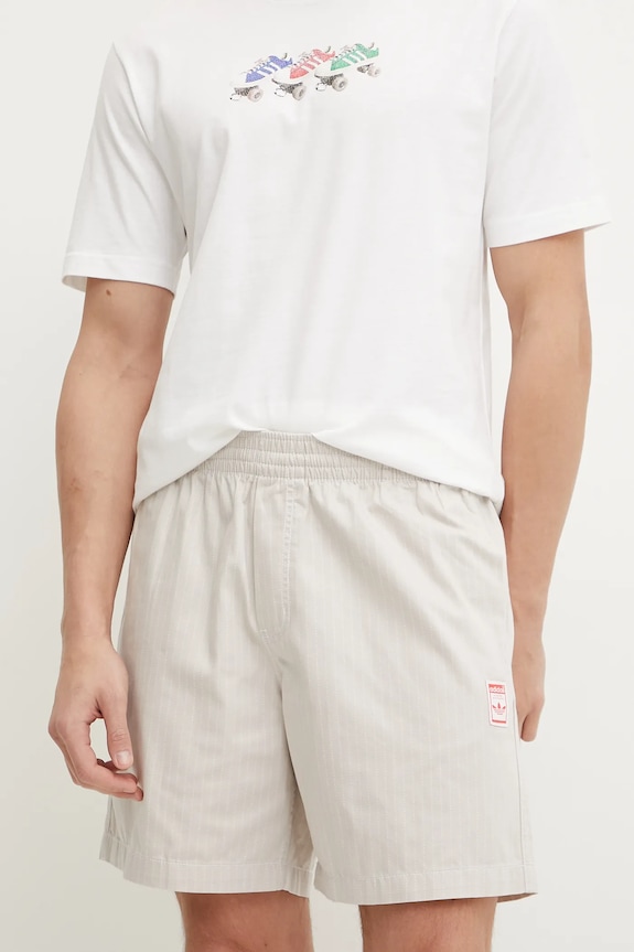 Bavlněné šortky adidas Originals Wabash jemný vzor béžová JD0674