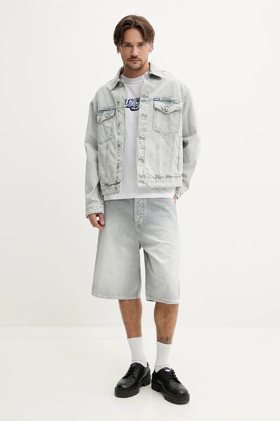 Hugo Blue szorty jeansowe 50534609 biały SS25