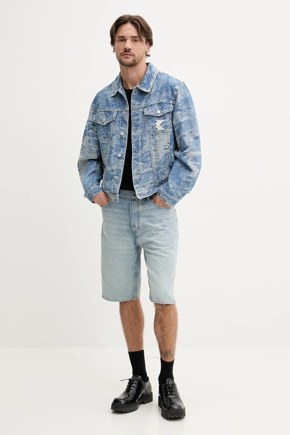 Hugo Blue szorty jeansowe 50534631 niebieski SS25