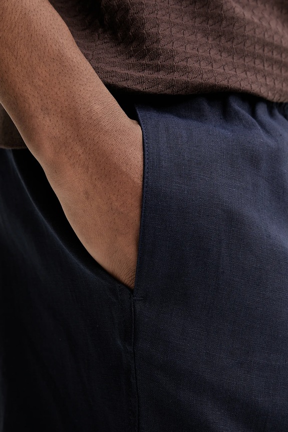 Σορτς από λινό ZADIG&VOLTAIRE σκούρο μπλε WMBS01061.404