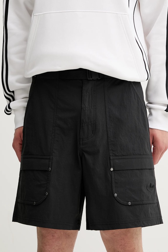 Σορτς adidas Originals P ESS C Shorts ύφασμα μαύρο JD2107