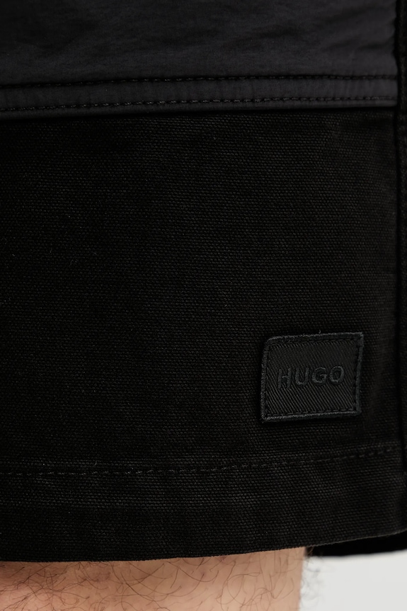 HUGO pamut rövidnadrág fekete 50534655