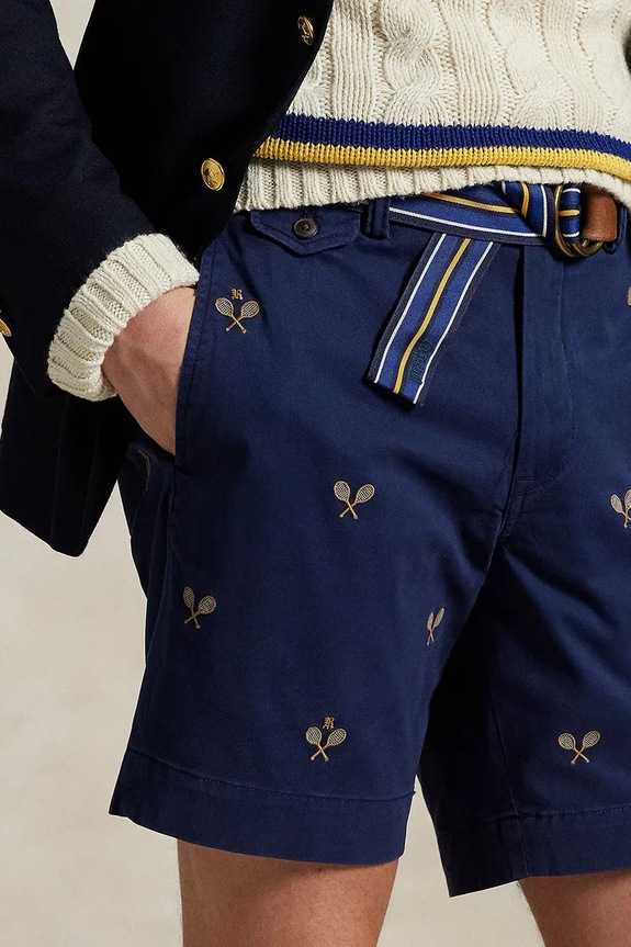 Pamučne kratke hlače Polo Ralph Lauren mornarsko plava 710963496