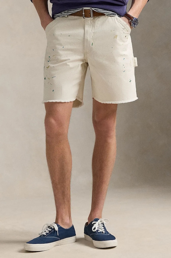 Polo Ralph Lauren pantaloncini in cotone Flat Front 710963172 bianco SS25