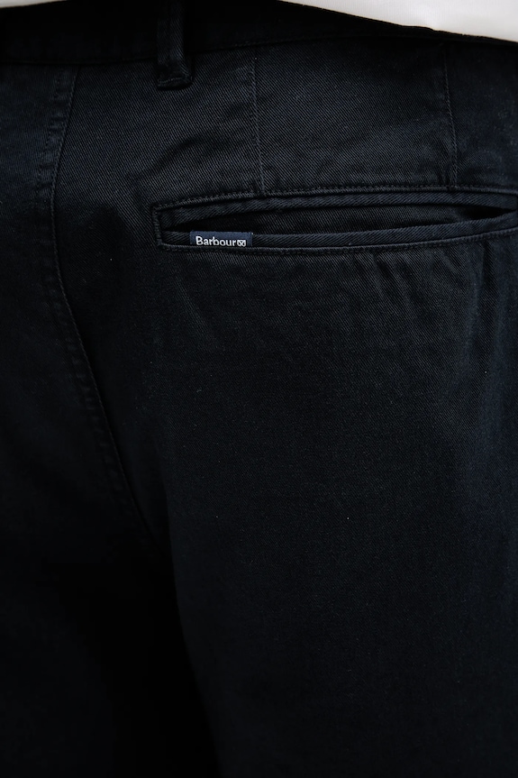 Šortky Barbour Washed Twill Chino Short tmavomodrá MST0053