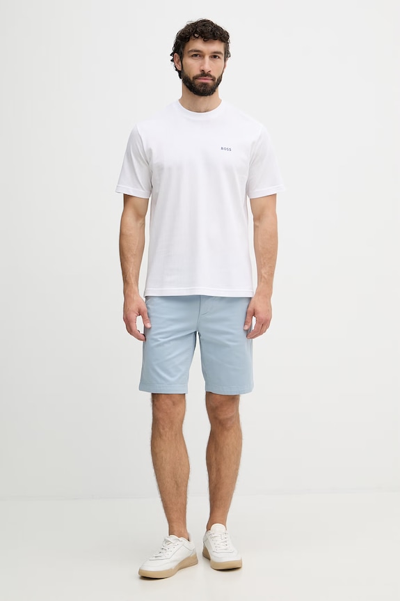 BOSS Orange Σορτς chino ανδρικά βαμβακερά με ελαστάν 50536723 μπλε SS26